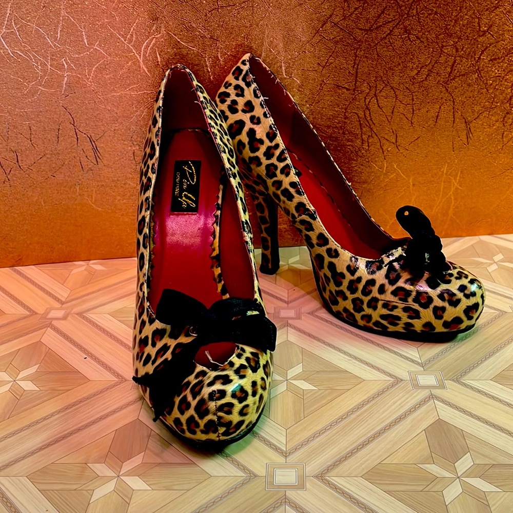 Pin Up Couture leopard print heels